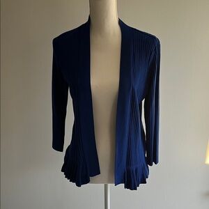 Elegant Blue Open Cardigan